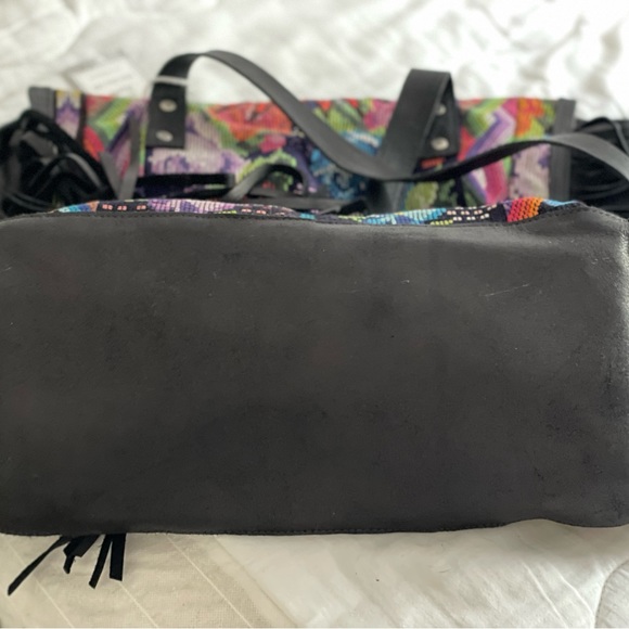 Gorgeous Mae Day HQ Black Leather with Fringe Handbag - Picture 4 of 7